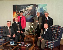 With other directors of the Johnson Space Center in 2002 JSC2002-E-31988.jpg