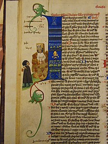 The oldest-known representation of Jan Hus is from the Martinicka Bible 1430. Jan Hus-Bible Martinicka.jpg