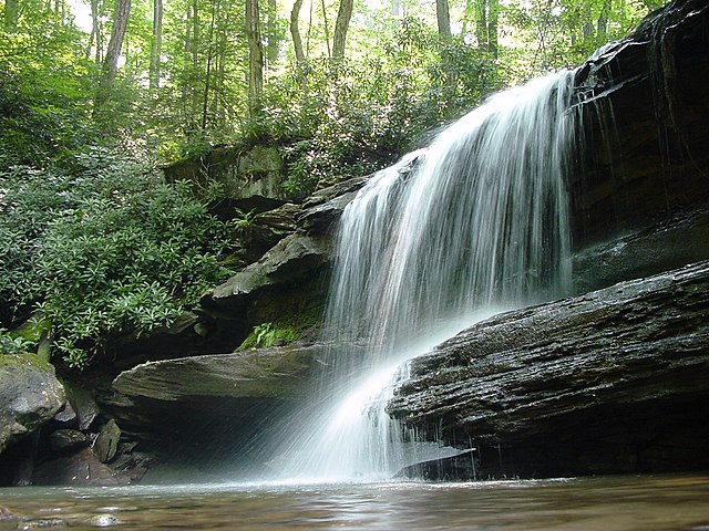 The waterfall model cascades down, much like an actual waterfall