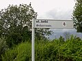 Fortress oldtown Küstrin - New street sign for the Scharrnstraße (Scharrn Street)