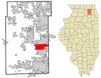 Kane County Illinois incorporated and unincorporated areas Geneva highlighted.svg