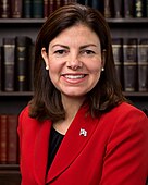 Former senator Kelly Ayotte Kelly Ayotte, Official Portrait, 112th Congress 2 (cropped2).jpg