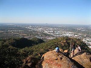 View from Kgale Hill (Oodi Hill on horizon)