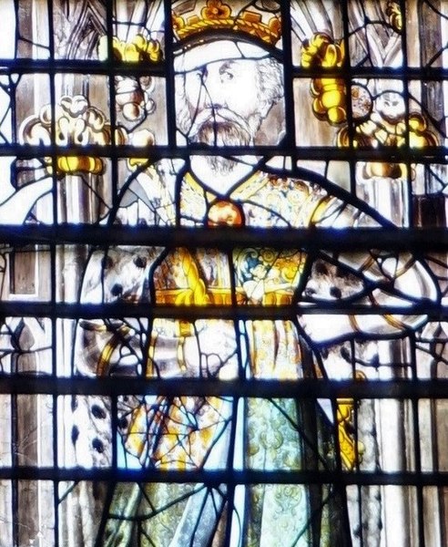 File:King Ine in the Transfiguration Window of Wells Cathedral (crop).jpg