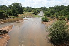 The Little Mogalakwena (or Motse) River near Marken, Limpopo, is a left bank tributary of the Mogalakwena Klein-Magalakwenarivier, laatsomer-2021, Limpopo, e.jpg