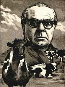 Гравюра към сборника с разкази на Арно Шмит „Полутъжни крави“ (1964)
