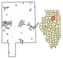 LaSalle County Illinois Incorporated and Unincorporated areas Kangley Highlighted.svg