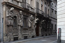 La Casa degli Omenoni à Milan (autour de 1565); view.jpg trois quarts