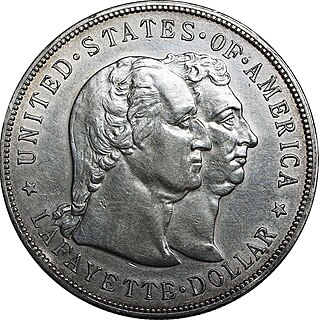 Lafayette dollar Silver coin issued as part of the United States participation in the Paris Worlds Fair of 1900