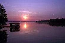 Sunrise over Lake Gaston