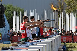 File:Laser Run Mixed Relay Modern Pentathlon 2018 YOG (167).JPG