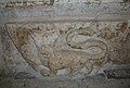 Tombeau de Guillaume de Naillac, Eglise de Gargilesse - Détail le léopard héraldique scuplté au pied de la pierre tombale. Photo perso Licensing Modèle:SelfGFDLcc-by-sa-3.0,2.5,2.0,1.0
