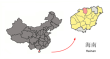 Location of Lingao within Hainan (China).png