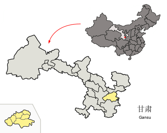 Kaart van Tianshui