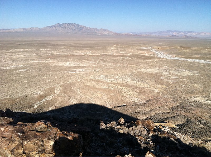 File:Lone Mountain (left) and the Monte Cristo Range (right) from Three Hills, Looking W-NW, Esmeralda Co., NV - panoramio.jpg