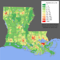 Image 25Louisiana's population density (from Louisiana)