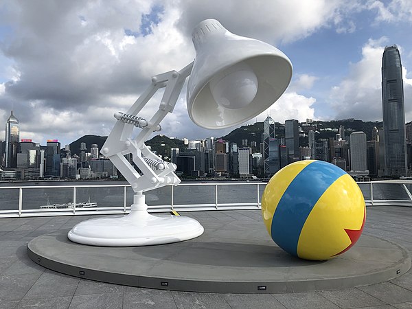 A Luxo Jr. figure display in Hong Kong