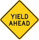 U.S. yield sign ahead (alternative).