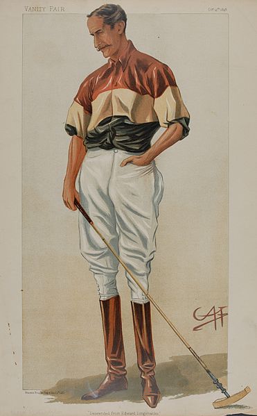 A caricature of Rimington published in Vanity Fair, 1898. The original caption read "Descended from Edward Longshanks".