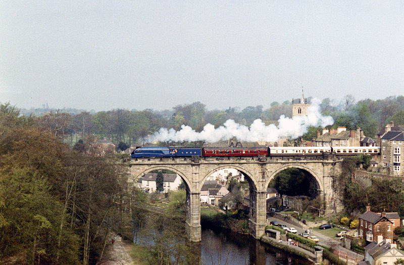 File:Mallard on Knaresborough viaduct - geograph.org.uk - 2929569.jpg