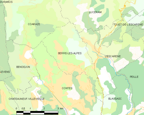 Poziția localității Berre-les-Alpes