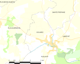 Mapa obce Gouarec