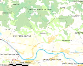 Mapa obce La Force