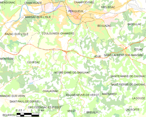 Poziția localității Notre-Dame-de-Sanilhac