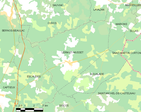 Poziția localității Lerm-et-Musset