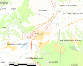 Mapa obce Le Boulou