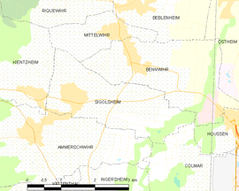 Mapa obce Sigolsheim