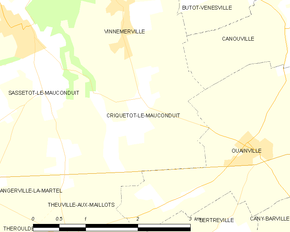 Poziția localității Criquetot-le-Mauconduit