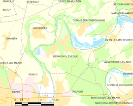 Mapa obce Germigny-l’Évêque