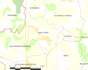 Poziția localității Saint-Laurs