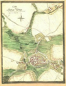 Stadtplan von Grimmen (1761)