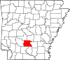 Map of Arkansas highlighting Dallas County.svg