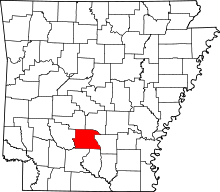 Harta e Dallas County në Arkansas