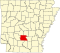 Karta över Arkansas som markerar Dallas County.svg