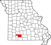 Map of Missouri highlighting Christian County.svg