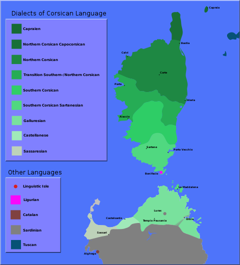 (in Italian) Sassarese compared to Corsican dialects.