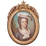 Wahrendorffs hustru Maria Charlotta Holterman, avporträtterad ca 1790 av Jonas Forsslund.