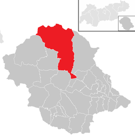 Poloha obce Matrei in Osttirol v okrese Lienz (klikacia mapa)