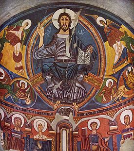 サント・クリメント聖堂の キリストを描いたフレスコ画