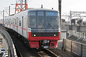 新羽島駅に進入する3150系
