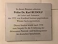 Thumbnail for File:Memorial plaque for prelate Dr. Karl Rudolf in Vienna.jpg