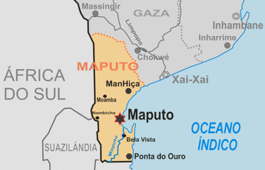 Kaart van Maputo
