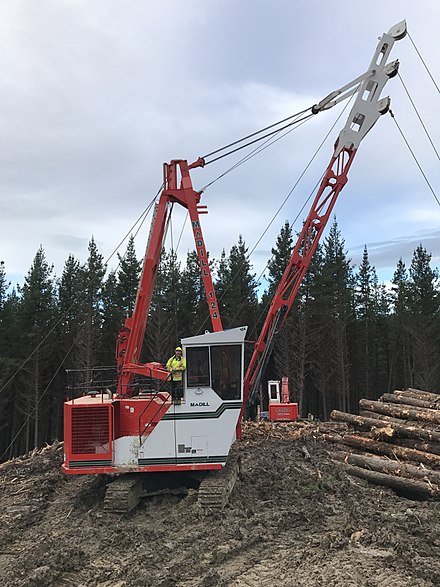 Madill 124 Yarder. An example of modern yarders still being used in logging industry.