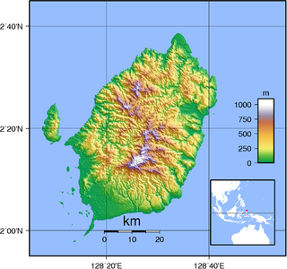 Morotai island in North Maluku Province, Indonesia