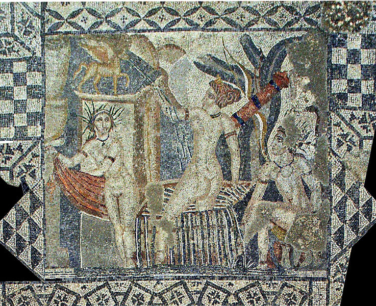 File:Mosaic-Diana leaves her Bath (perspective fixed).jpg