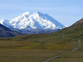 Le mont Denali vu du parc national de Denali